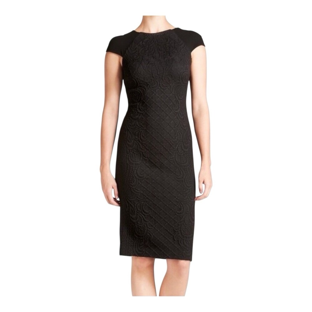 Tory Burch Black‎ Kiersten Midi Dress Size S Retail $395